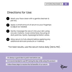 Hydronomics Forte HQ4% Serum 15ml | High-Potency HQ 4%, Vitamin C, Kojic Acid, Salicylic Acid, Alpha Arbutin & Hyaluronic Acid | Targeted Dark Spot Corrector & Skin Brightening Serum | For All Skin Types