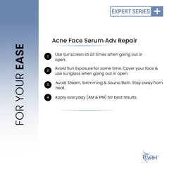 VRH Acne Face Serum Advance Repair | Salicylic Acid, Azelaic Acid, Niacinamide & Zinc | Clears Acne, Reduces Blemishes & Soothes Skin | Expert Series+ | 30ml