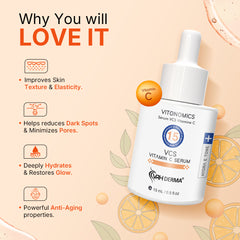 VRH Vitamin C 15% Serum | Potent Antioxidant Blend with Vitamin E & Hyaluronic Acid for Brightening, Anti-Aging & Hydration | Reduces Dark Spots & Fine Lines | 15 ml
