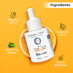 Vitamin C 20% Serum 30ml | With L-Ascorbic Acid, Hyaluronic Acid, Niacinamide & Kojic Acid | Brightens, Hydrates & Reduces Dark Spots | Anti-Aging & Skin Tone Correcting Formula for Radiant Skin