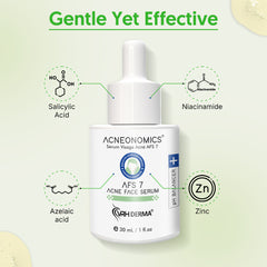 Acne Face Serum with 2% Salicylic + 10% Azelaic + 10% Niacinamide + Zinc | Reduces Stubborn Acne & Breakouts | Reduces Acne Marks & Dark Spot (30ml)
