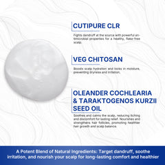 VRH Dandruff Control Shampoo | With Cutipure CLR, VEG Chitosan & Oleander Cochleara for Flake-Free Scalp & Healthy Hair | Soothes Itching & Reduces Dandruff | 120ml