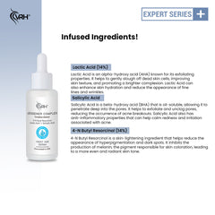VRH H₂O Advance Jessener Complex 30ml | With Lactic Acid, Salicylic Acid & 4-N-Butyl Resorcinol | Exfoliating & Brightening Peel for Even Skin Tone | Reduces Dark Spots, Fine Lines & Blemishes | Professional Strength