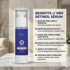 VRH Retinol Serum 30ml | With Hyaluronic Acid, Ferulic Acid, Alpha Arbutin & Vitamin E | Anti-Aging, Brightening & Hydrating Formula | Reduces Fine Lines & Dark Spots | For All Skin Types