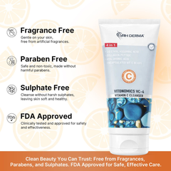 Vitamin C Skin Cleanser | Gentle Brightening & Hydrating Face Wash with Antioxidants | Removes Impurities, Reduces Dullness & Revitalizes Skin | Suitable for All Skin Types | 75ml