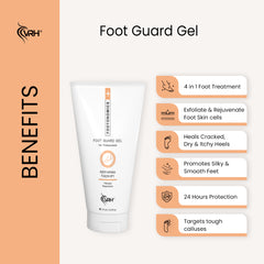 Foot Guard Gel with Urea, L-Arginine, Lactic Acid & Calendula Extract | Intensive Moisturizing & Soothing Foot Care | Softens Rough, Cracked Heels & Dry Skin | 75ml