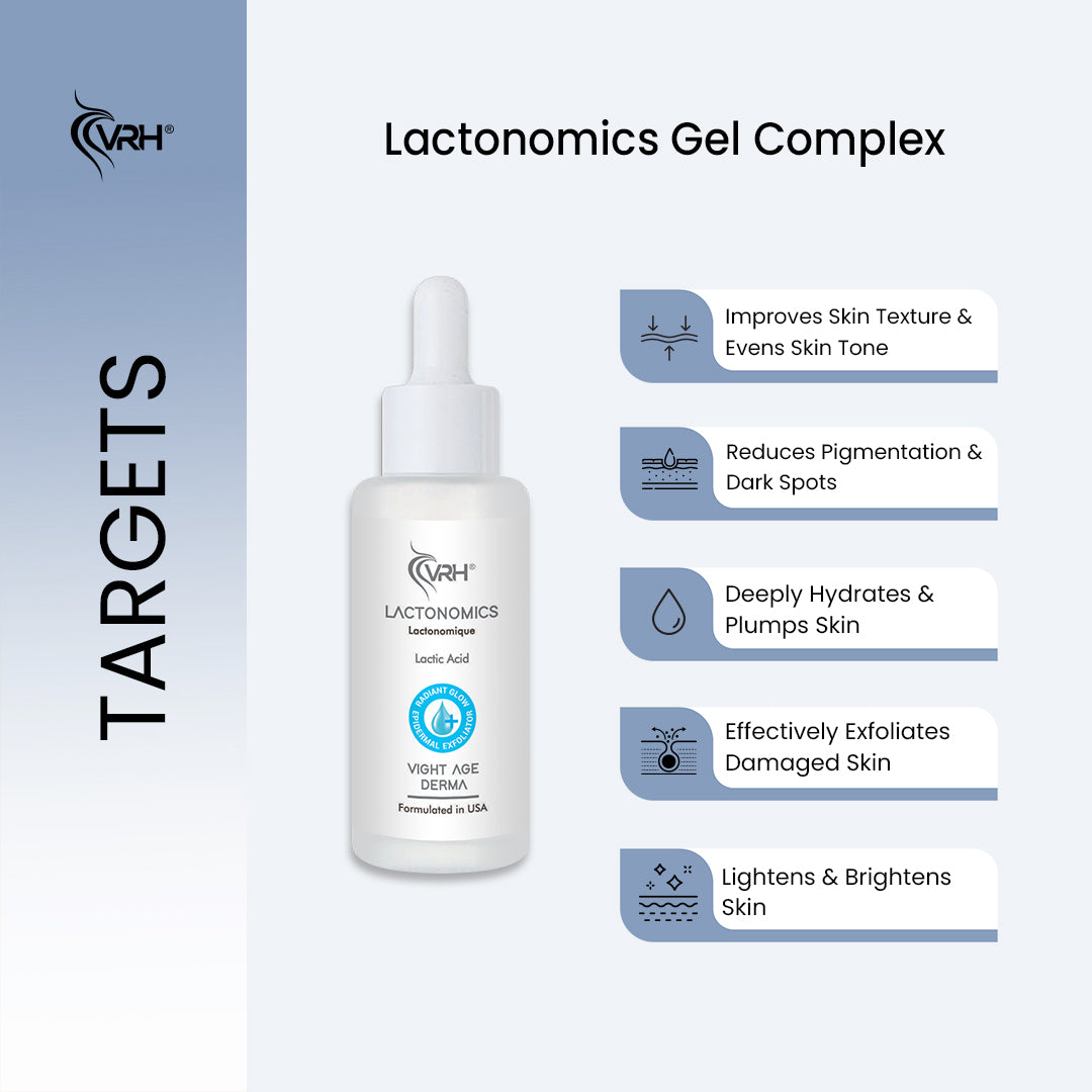 Lactonomics Complex Gel (Leave-On) 30ml | With Lactic Acid, Sodium Pyruvate, Betaine Anhydrous & NAD+ | Exfoliates, Hydrates & Revitalizes Skin | Smooths Texture & Boosts Radiance for All Skin Types