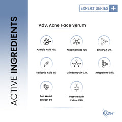 VRH Acne Face Serum Advance Repair | Salicylic + Azelaic + Niacinamide + Zinc | Expert Series+ (30ml)