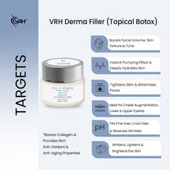 VRH Fillonomics (Topical Botox) 50ml | With Glutathione, Hyaluronic Acid, Avena Sativa, Copper Peptides & Niacinamide | Firming & Anti-Aging Formula for Smooth, Radiant Skin | Reduces Fine Lines & Wrinkles