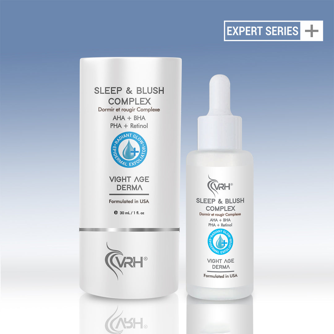 Sleep & Blush Complex 30ml | With AHA, BHA, PHA & Retinol | Overnight Exfoliating & Brightening Treatment | Smooths Texture, Refines Pores & Boosts Radiance | For All Skin Types