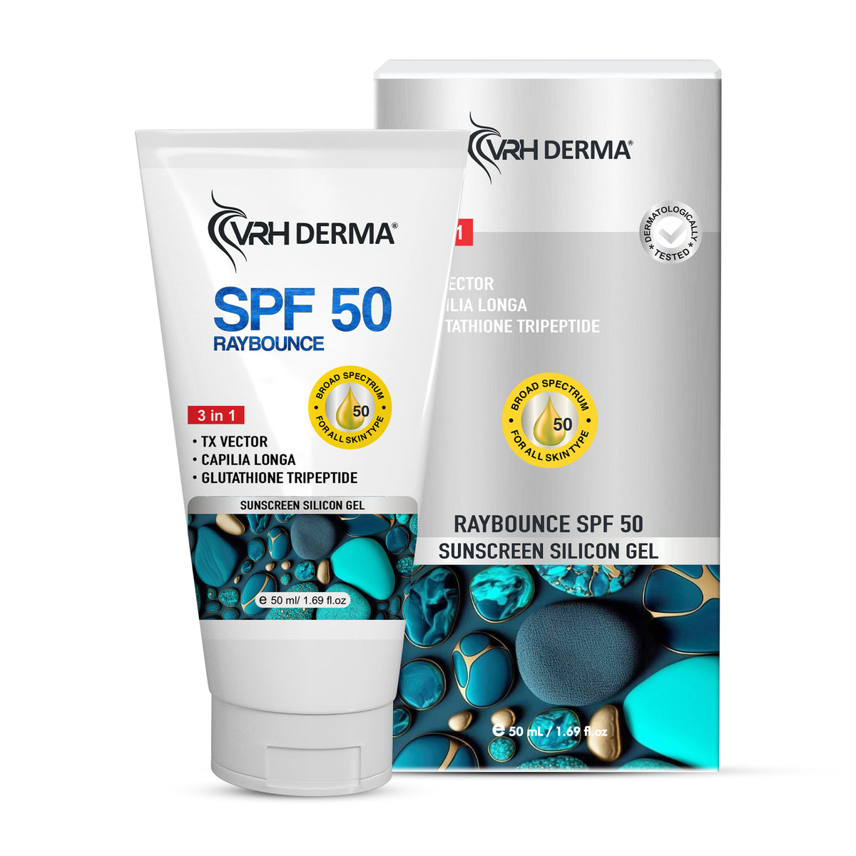 Advanced Sunscreen Silicone Gel SPF 50 PA+++ | Broad-Spectrum UV Protection | Lightweight, Non-Greasy & Water-Resistant | Suitable for All Skin Types | 50ml