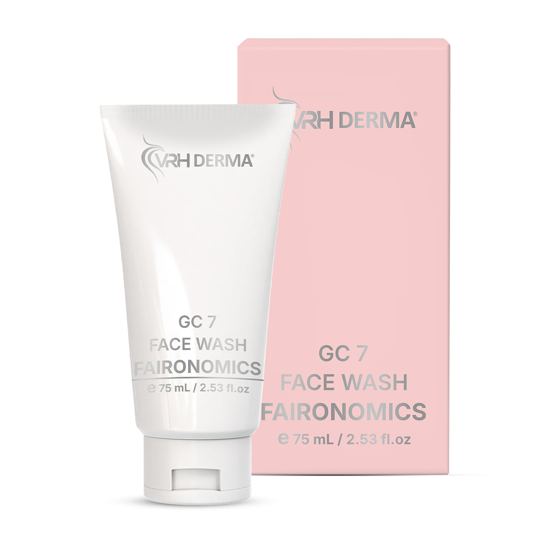 GC 7 Facewash | with Glutathione, Caffeine & Hyaluronic Acid | Brightens Skin, Reduces Dark Spots & Hydrates | Gentle Cleanser for All Skin Types | Men & Women | 75ml