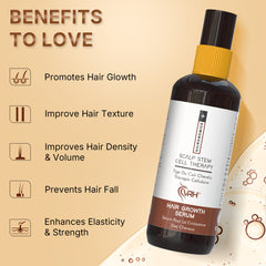 Hair Growth Serum | Hydrolyzed Biotin & Keratin + Herbocell + 73 Herbs (Bhringraj, Amla, Ritha, Harad & More) Makes Hair Stronger From The Roots & Promotes Hair Growth | For Men & Women (120 ml)