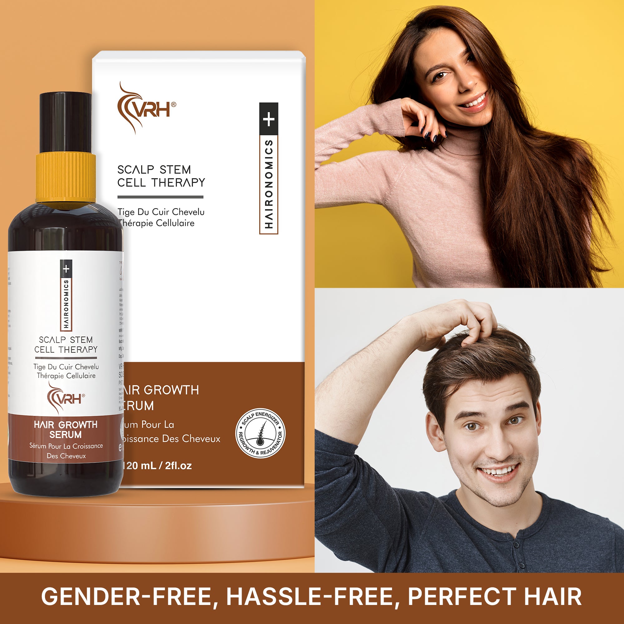 Hair Growth Serum | Hydrolyzed Biotin & Keratin + Herbocell + 73 Herbs (Bhringraj, Amla, Ritha, Harad & More) Makes Hair Stronger From The Roots & Promotes Hair Growth | For Men & Women (120 ml)