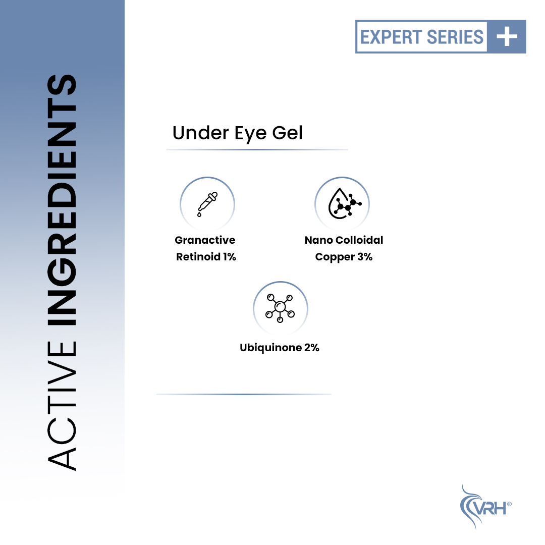 Under Eye Gel 30ml | With Granactive Retinoid, Nano Colloidal Copper & Ubiquinone (CoQ10) | Reduces Dark Circles, Fine Lines & Puffiness | Anti-Aging & Firming Eye Treatment