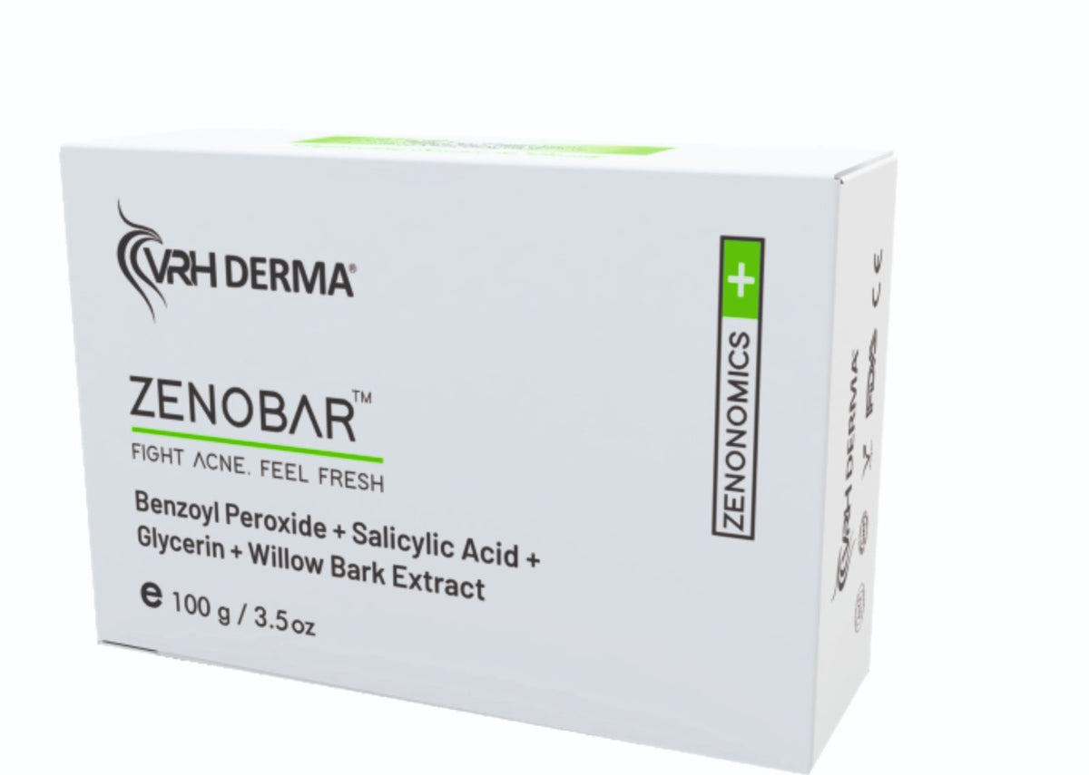 Bangladesh Exclusive Edition | VRH Derma Zenobar Acne Treatment Soap Bar with Benzoyl Peroxide & Salicylic Acid – 100g
