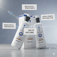 VRH Derma Hairnomics Hair Growth Combo - HCS 5 Shampoo (120ml) & HGS 7 Hair Serum (120ml) for Hair Fall Control & Scalp Health