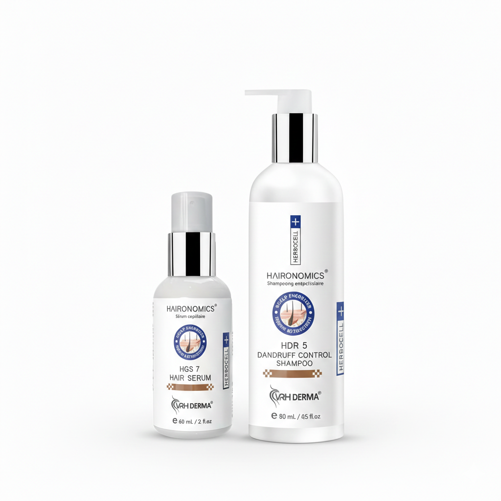 Hair Growth Serum & Dandruff Control Shampoo | Complete Hair Care Combo Enriched with Herbocell, Biotin & Cutipure CLR